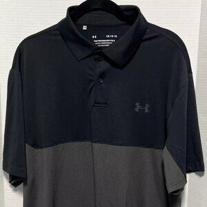Under Armour Performance Polo Black And Gray Large